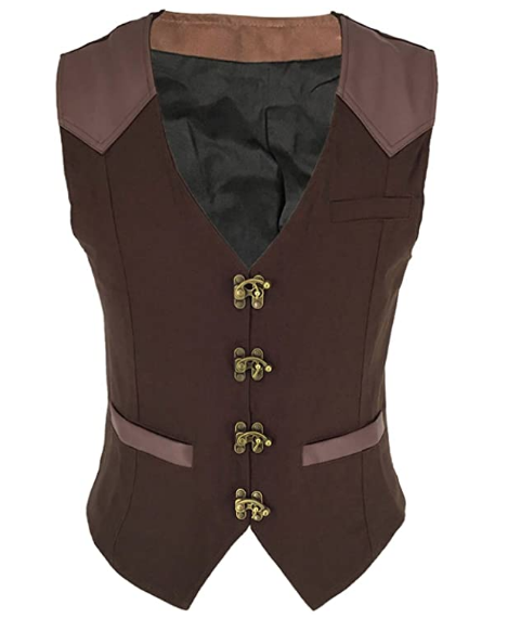 Bloodbourne the hunter medieval Steampunk Faux Leather Waist Coat Vest