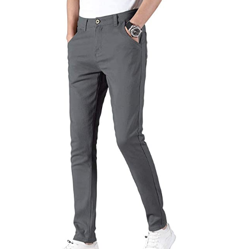 Colored Pants Slim Fit Slacks Tapered Trousers