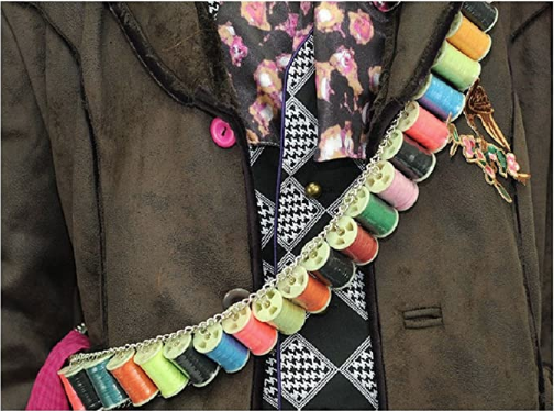 Mad Hatter Bandolier Thread Belt Colourful Yarn Costume Bandoleer